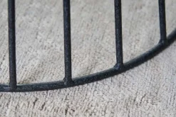 Runder Beistelltisch VARIATION 55cm schwarz Eisen Metallgestell handmade
