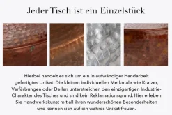 Runder Couchtisch ORIENT II 60cm kupfer Metall Aluminium Hammerschlag Design handmade
