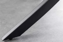 Runder Esstisch ALPINE 120cm weiß Marmor Keramik schwarzes Metallgestell