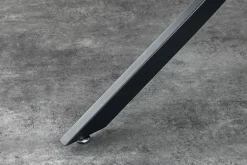 Runder Esstisch HELIX 120cm grau Beton-Design schwarze Metallbeine Sterngestell