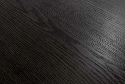Runder Esstisch VALHALLA WOOD 120cm schwarz Eichenholz Säulenfuß