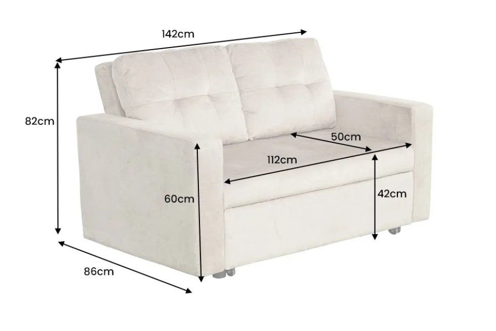 Sofa mit Schlaffunktion SMART moosgrün hochwertiger Vogue Seiden Samtstoff
