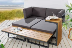 Wetterfestes Gartenmöbel Set IBIZA MODULAR LOUNGE 250cm anthrazit Aluminium inkl. Sitzpolster